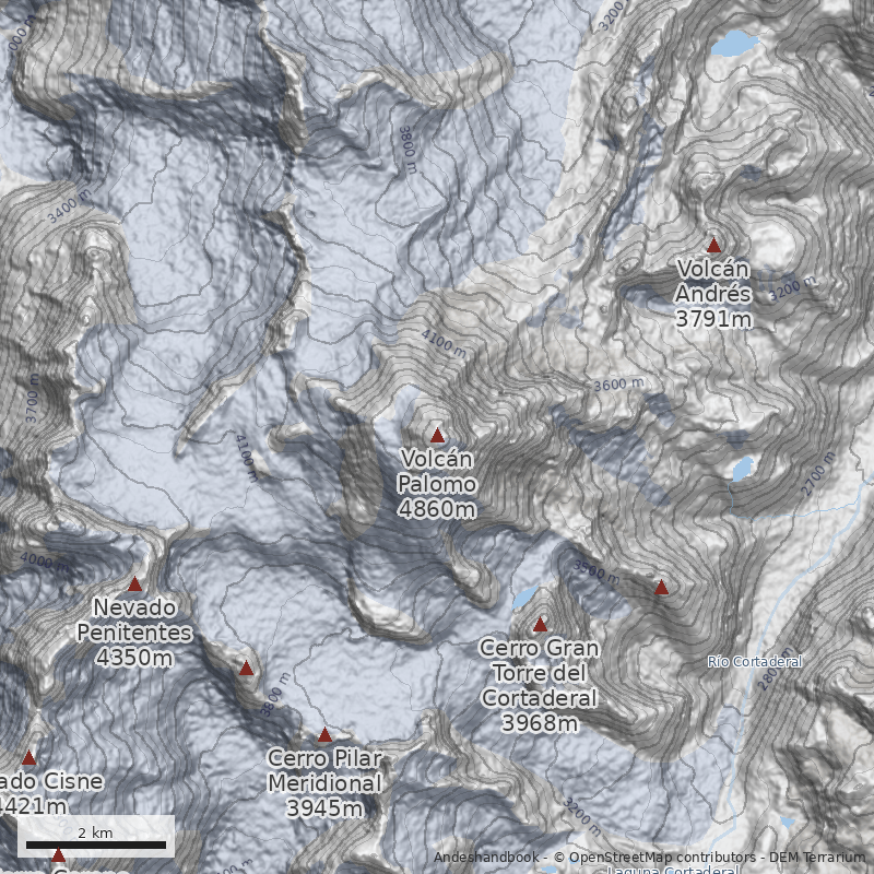 Mapa Glaciar Universidad