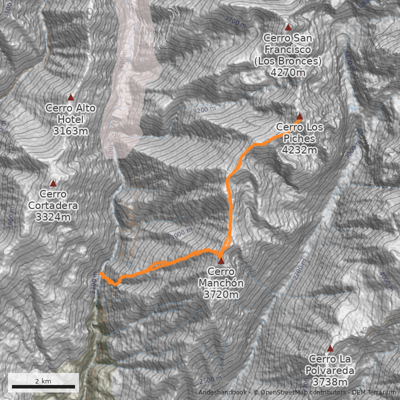 Mapa Del Manchón - Filo Sur