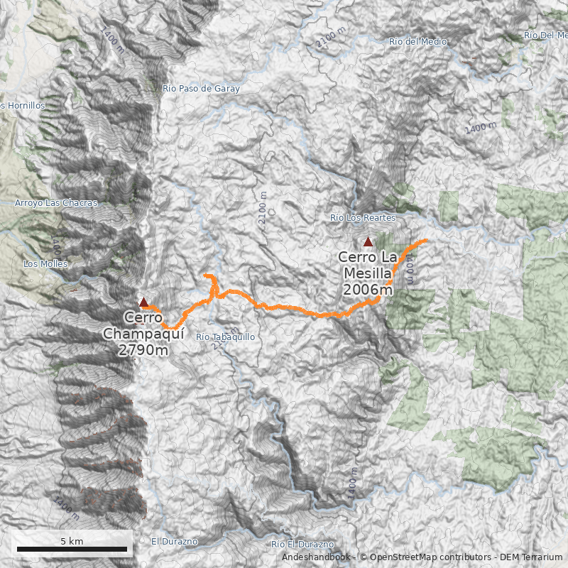 Mapa Normal desde Villa Alpina