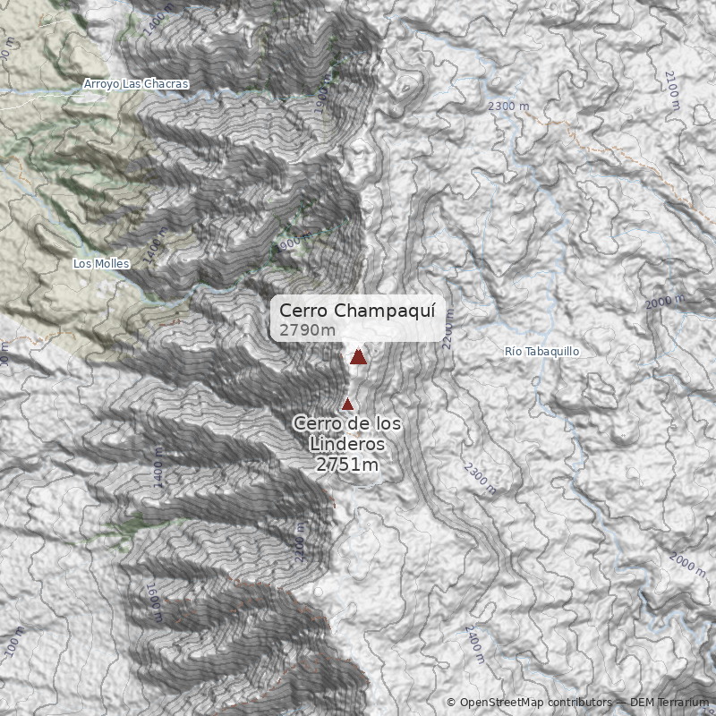 Mapa Normal desde Villa Alpina