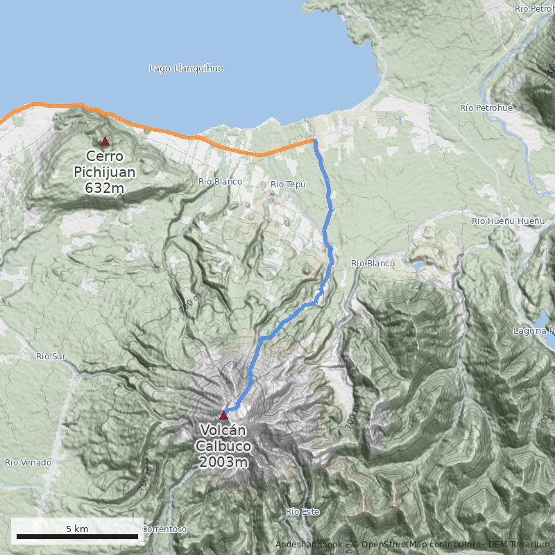 Mapa Ladera Norte - Valle de los Ulmos
