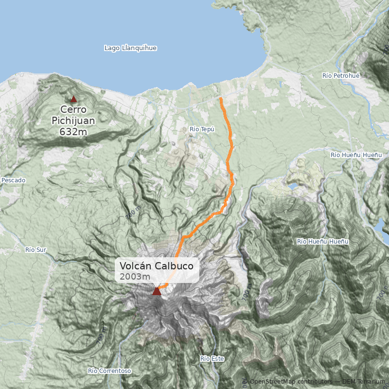 Mapa Ladera Norte - Valle de los Ulmos