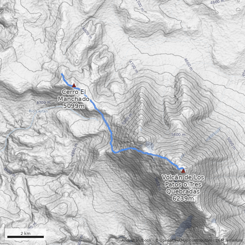 Mapa Ruta Chilena - Filo Oeste