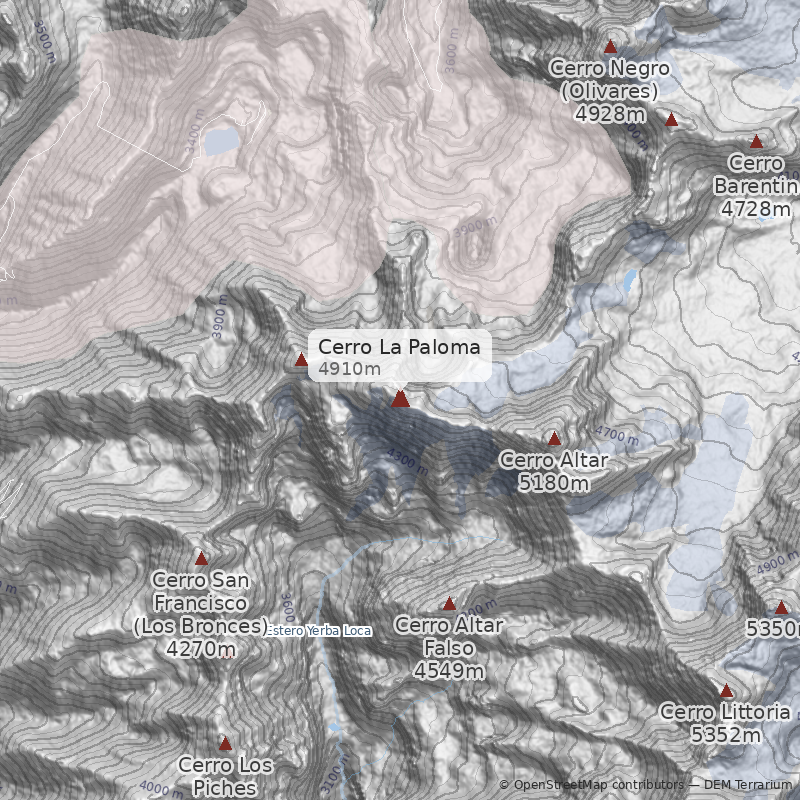 Mapa Glaciar Sureste