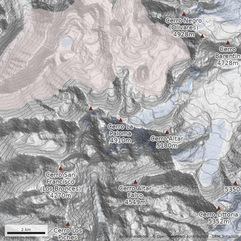 Mapa Glaciar Sureste