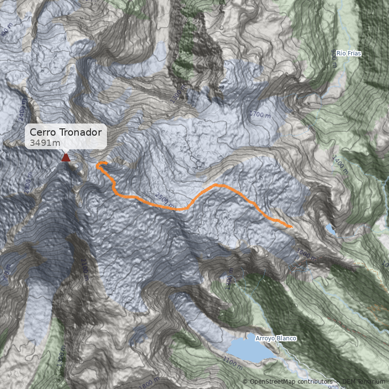 Mapa Normal a la cumbre argentina