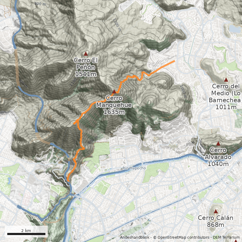 Mapa Cara Norte por Los Trapenses-La Dehesa