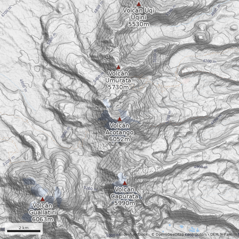 Mapa Arista sur