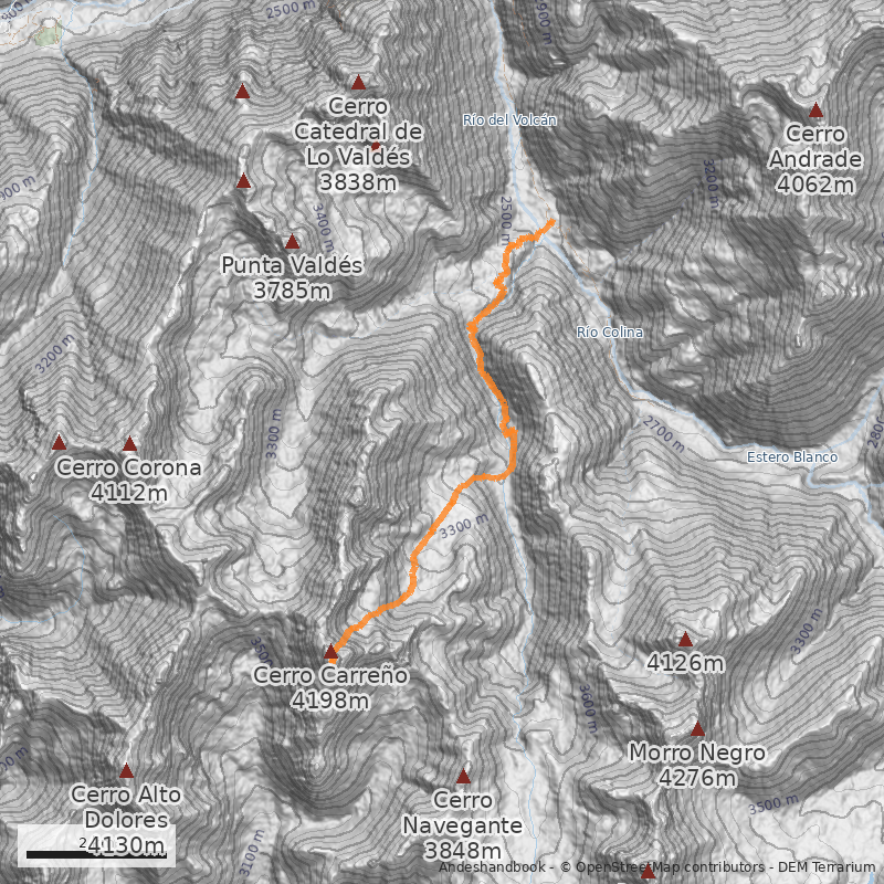 Mapa Canalón noreste