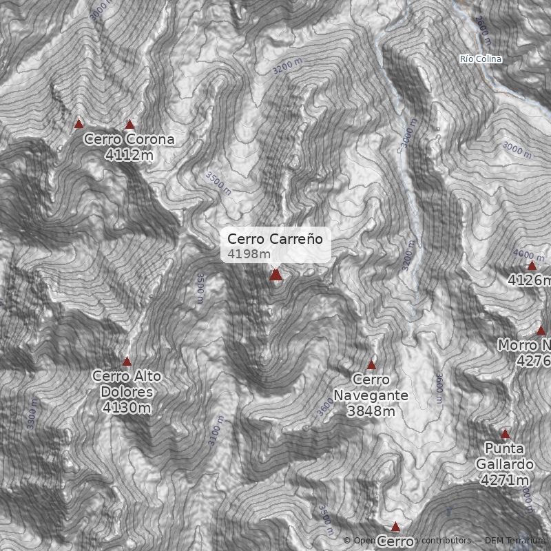 Mapa Canalón noreste