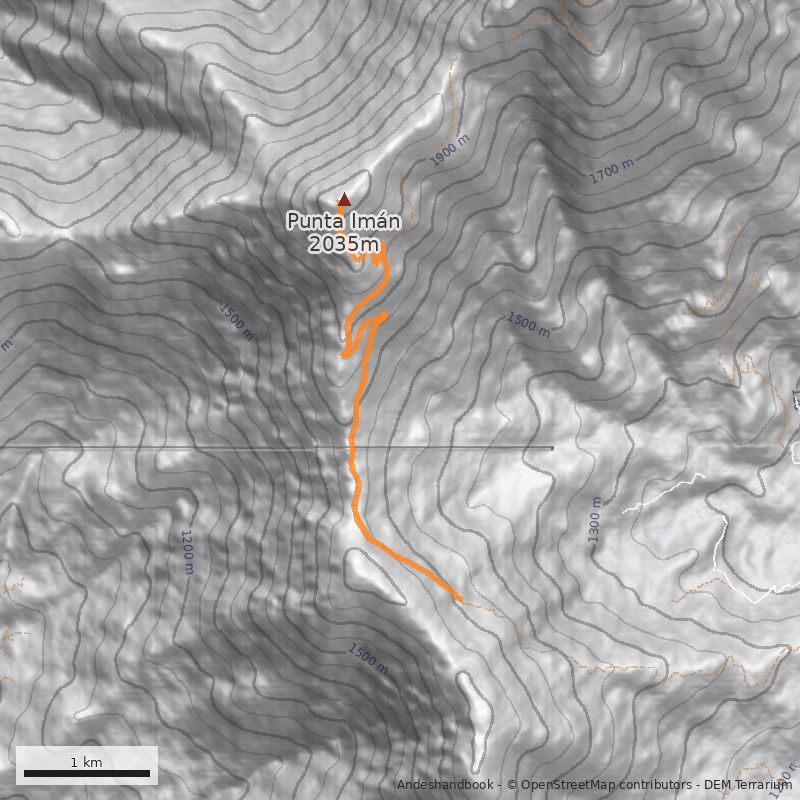 Mapa Filo Sur por Santuario de la Naturaleza Cerro El Roble