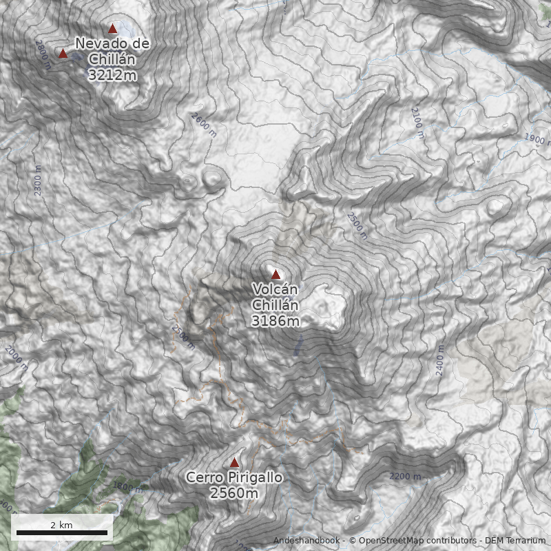 Mapa Volcán Viejo Canaleta Sur