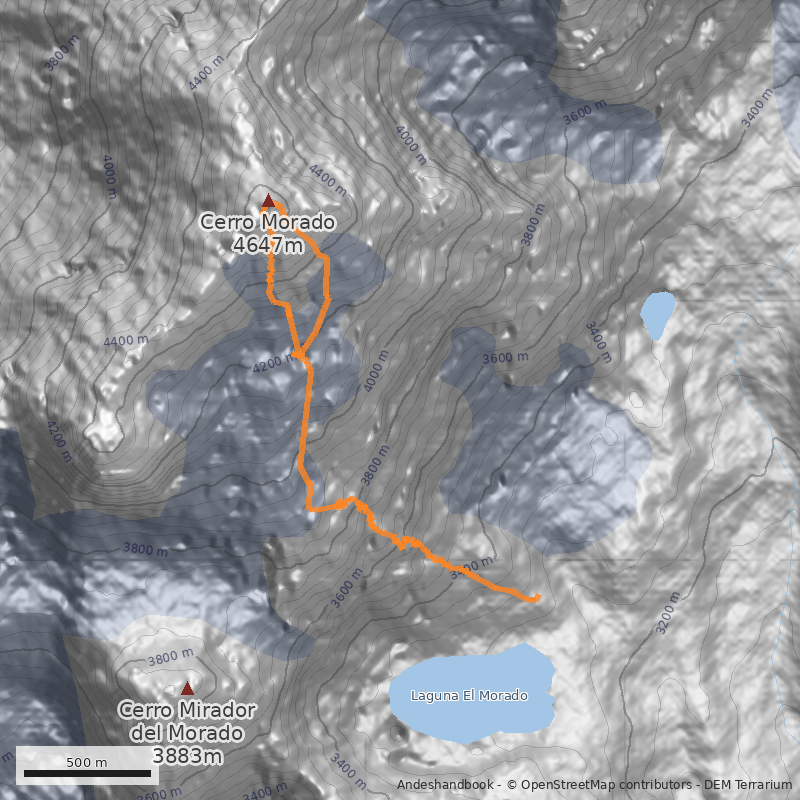 Mapa Cara y Arista Sureste