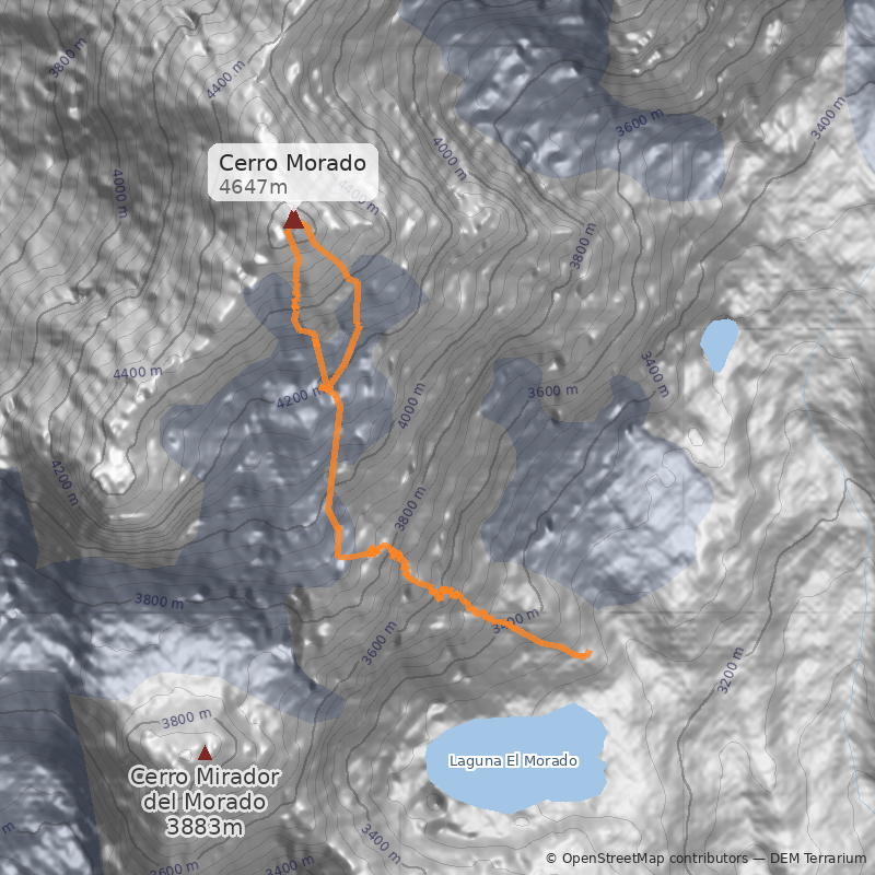 Mapa Cara y Arista Sureste