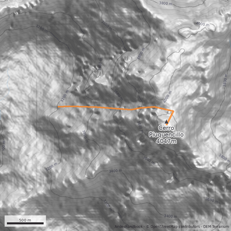 Mapa Cumbre Sur-Canaleta Central