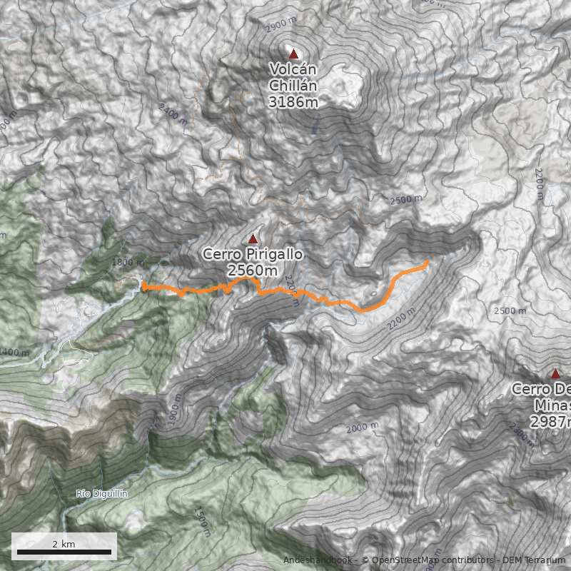 Mapa Cara Este desde Aguas Calientes