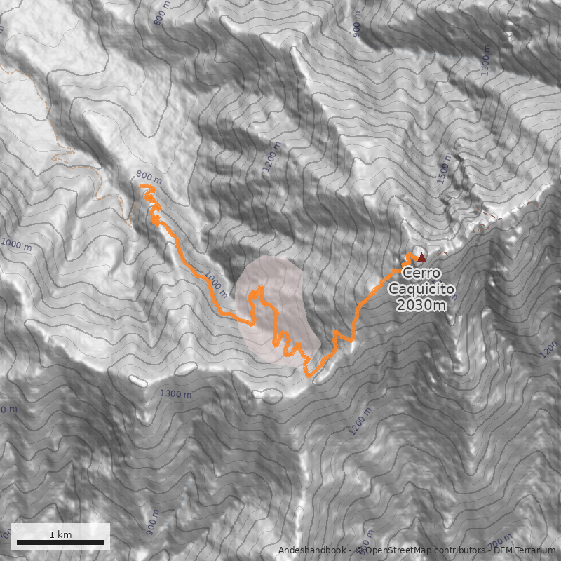 Mapa Normal desde el Garretón