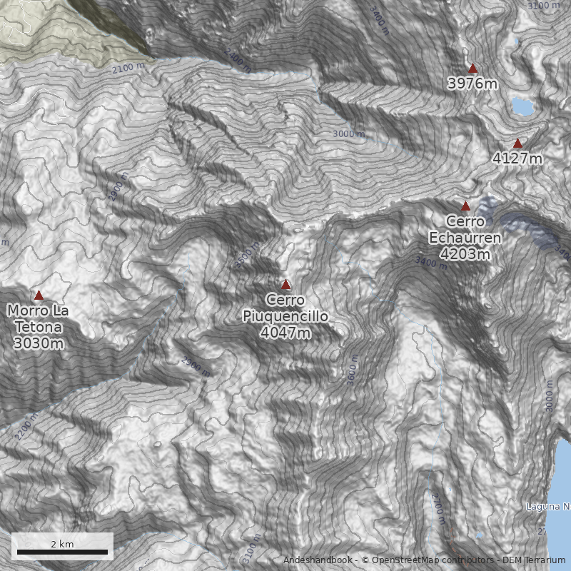 Mapa Cumbre Norte - Canaleta Chica