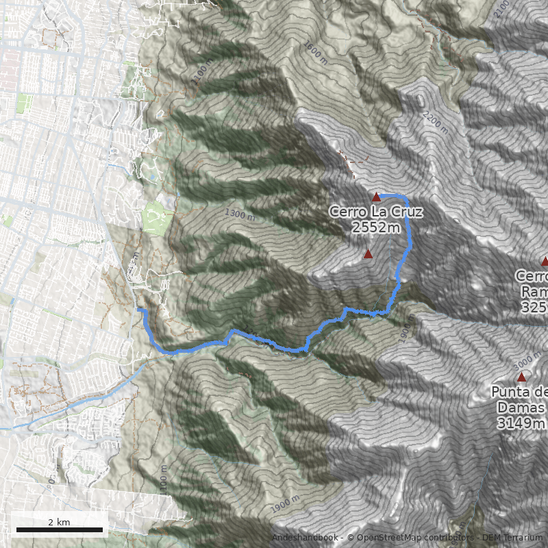 Mapa Quebrada de Macul