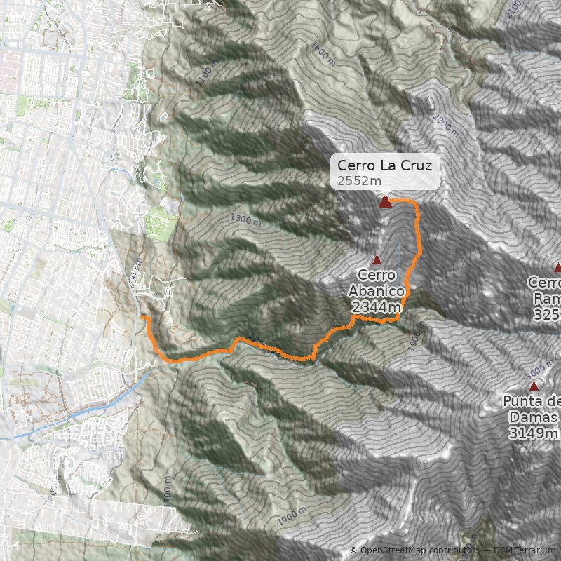 Mapa Quebrada de Macul