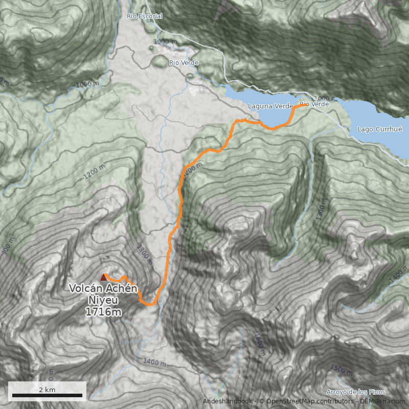 Mapa Normal desde laguna Verde