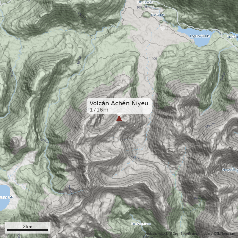 Mapa Normal desde laguna Verde