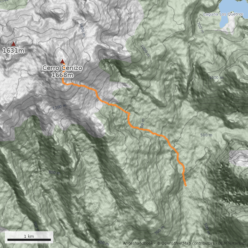 Mapa Normal desde valle del Callao
