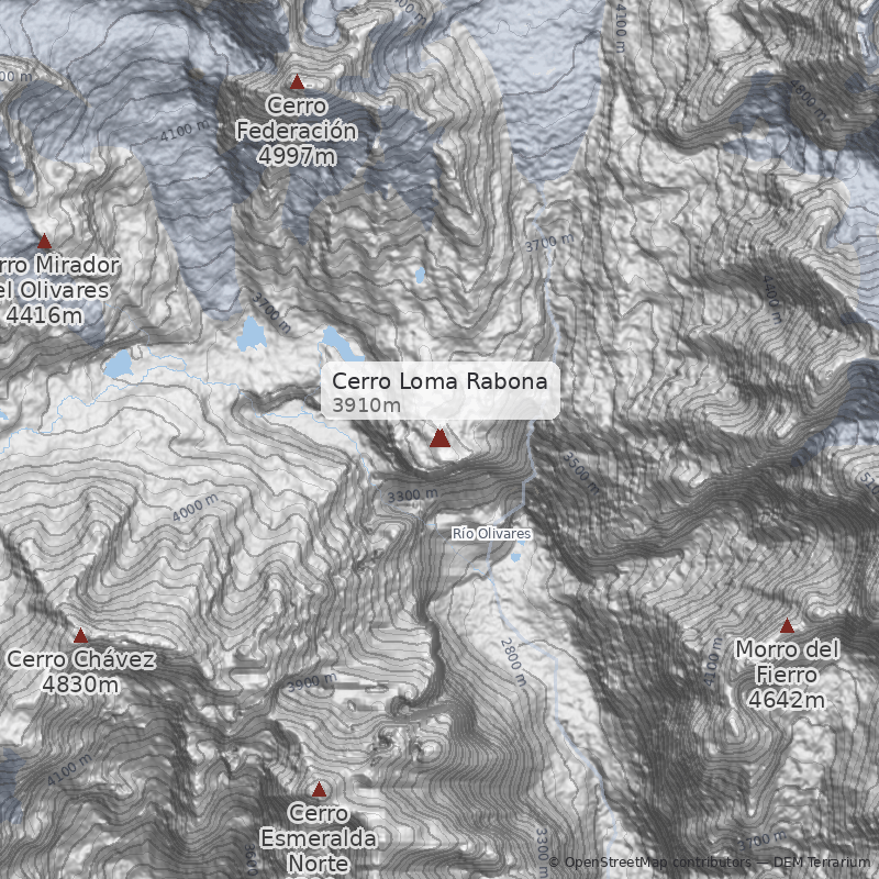 Mapa De los Ortega por la laguna Picarte
