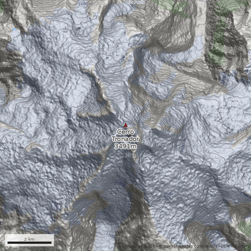 Mapa Ruta Claussen - desde Pampa Linda