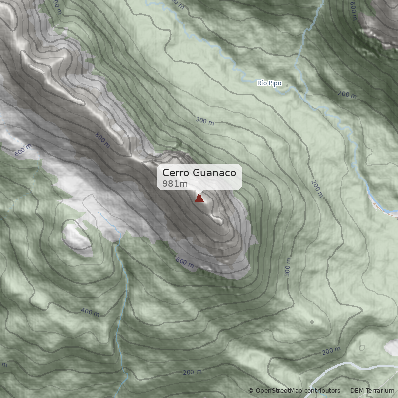 Mapa Normal desde PN Tierra del Fuego