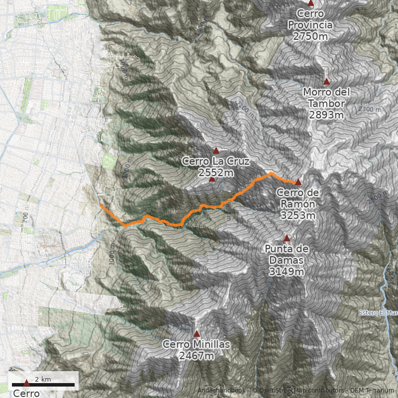 Mapa de John por Quebrada de Macul