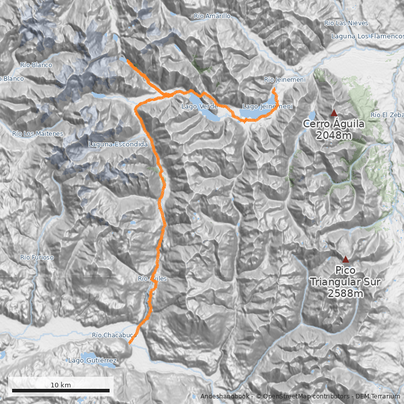 Mapa Travesía Jeinimeni-Avilés