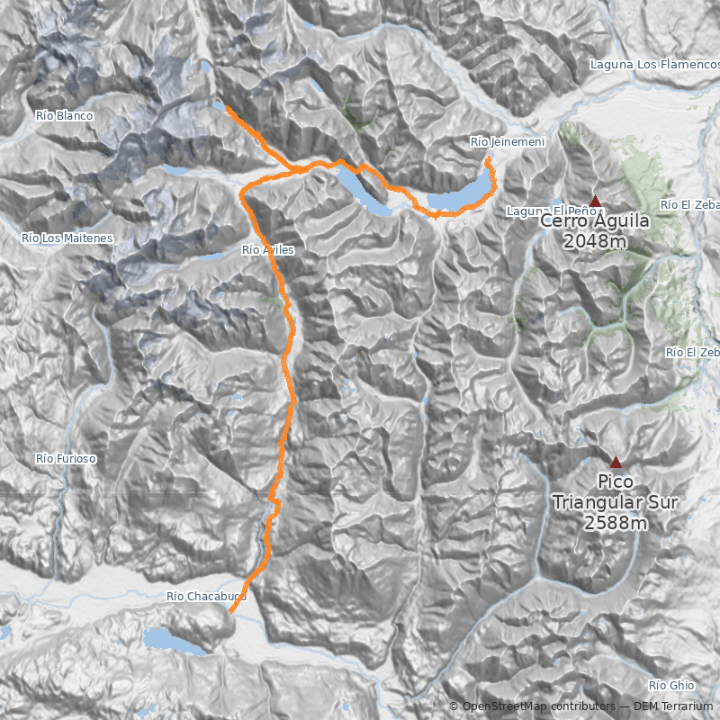 Mapa Travesía Jeinimeni-Avilés