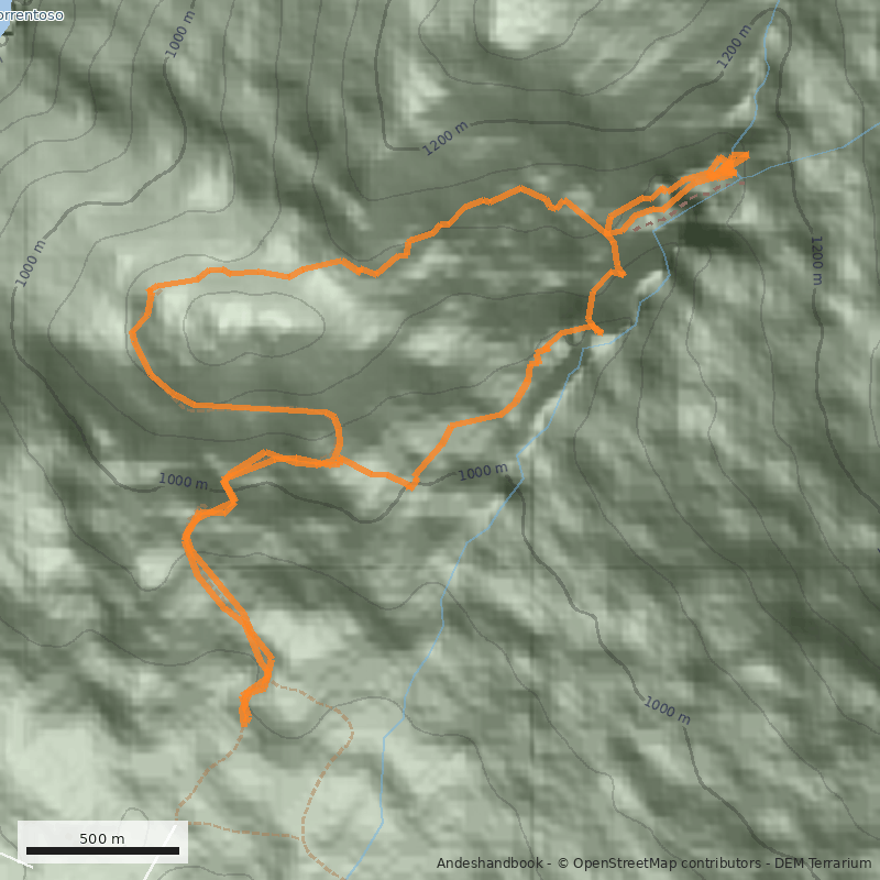 Mapa Mirador Belvedere y Cascada Inacayal