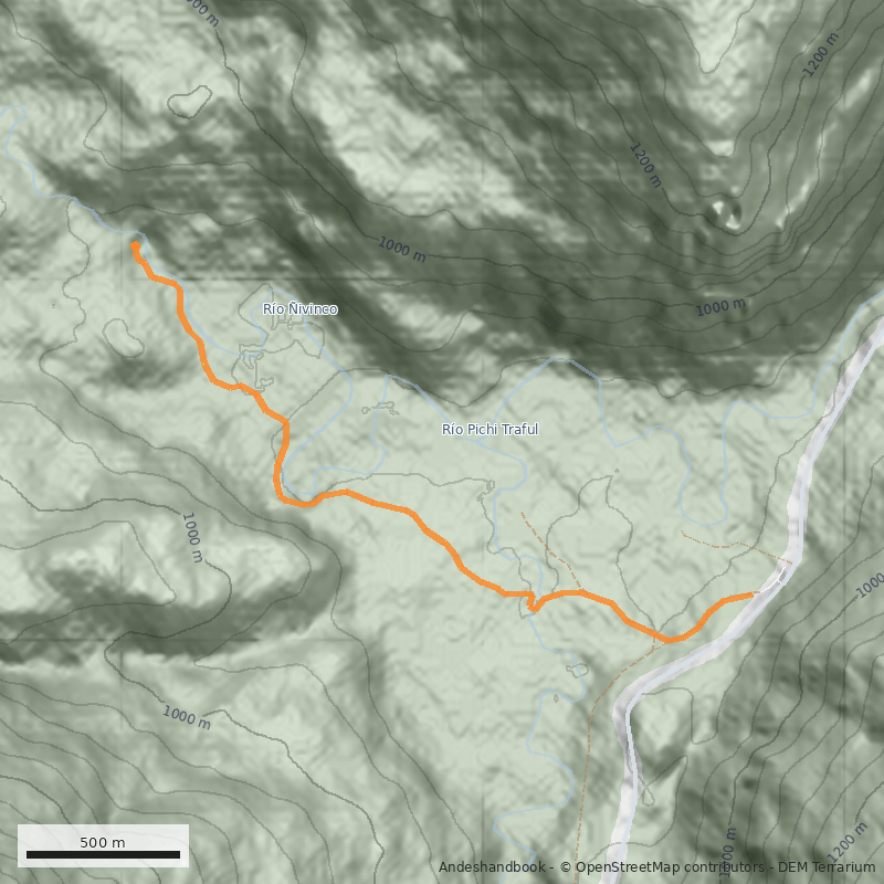 Mapa Cascada Ñivinco