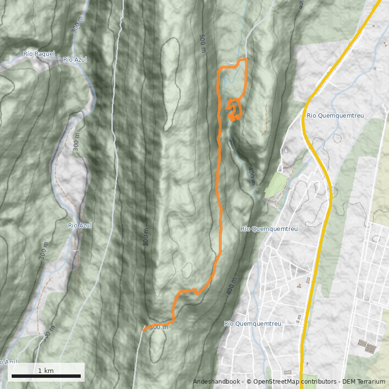 Mapa Cascada Escondida