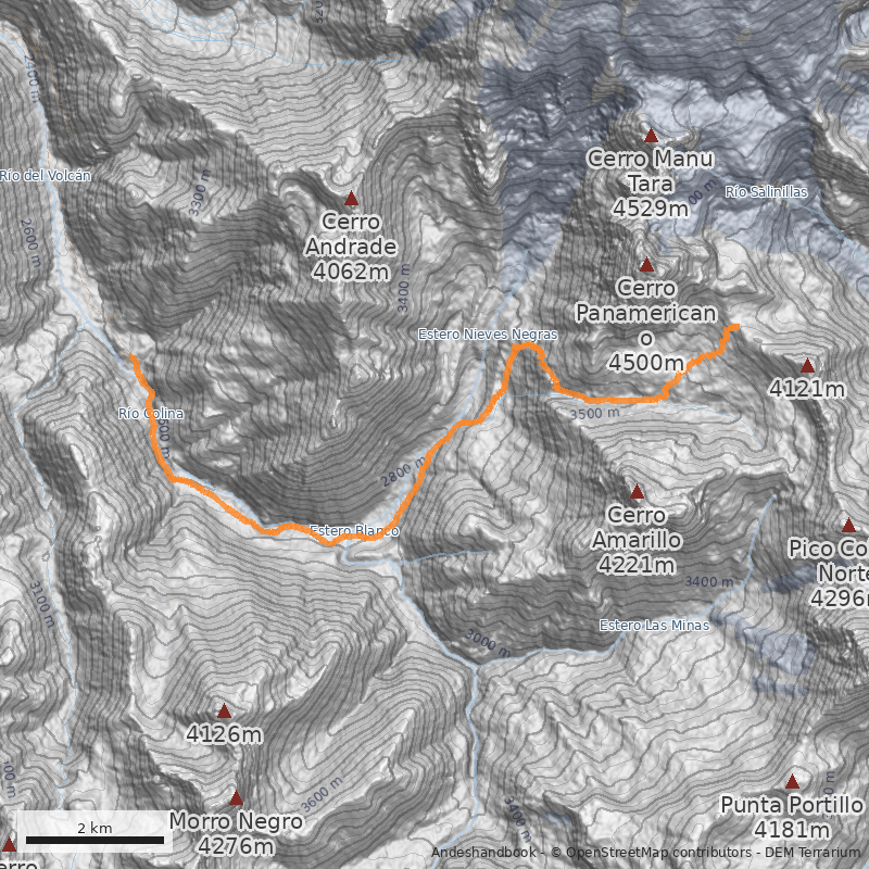 Mapa Paso Nieves Negras