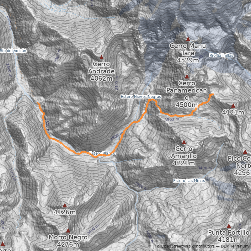 Mapa Paso Nieves Negras