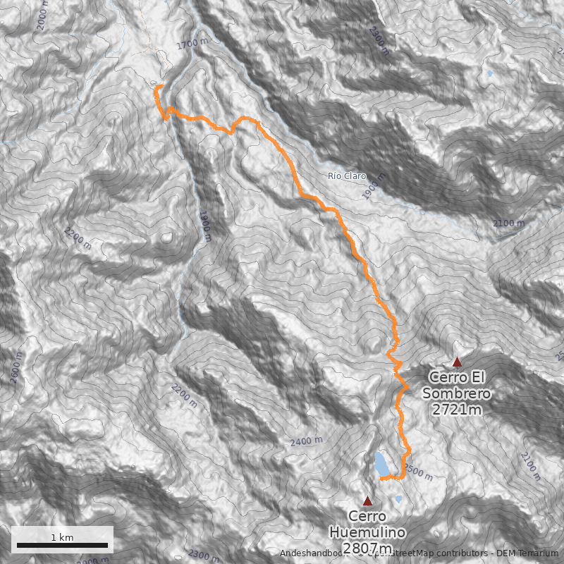 Mapa Laguna Piuquenes