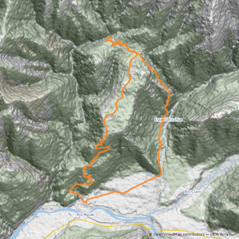Mapa Circuito Tricahue - Salto del Chucao