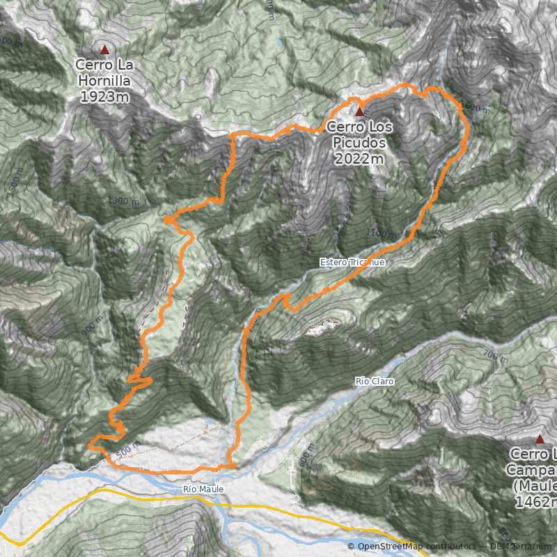 Mapa Circuito Los Picudos - Tricahue