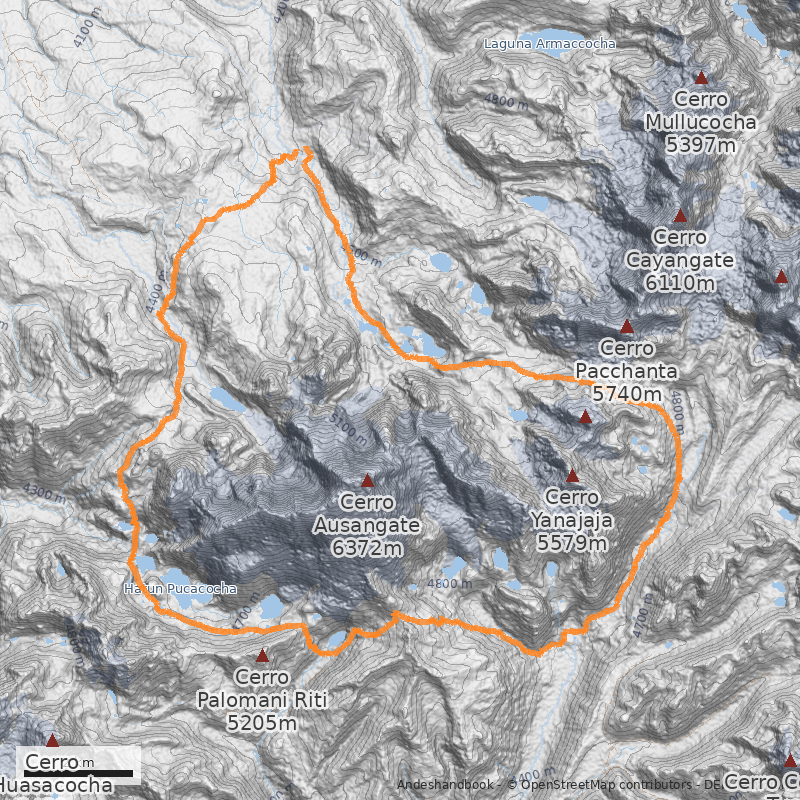 Mapa Trekking del Ausangate