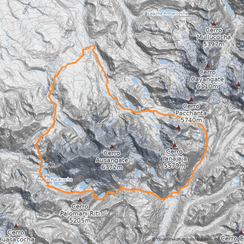 Mapa Trekking del Ausangate