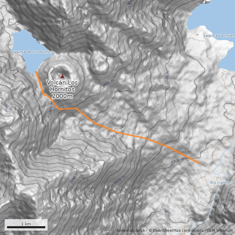 Mapa Laguna de los Hornitos