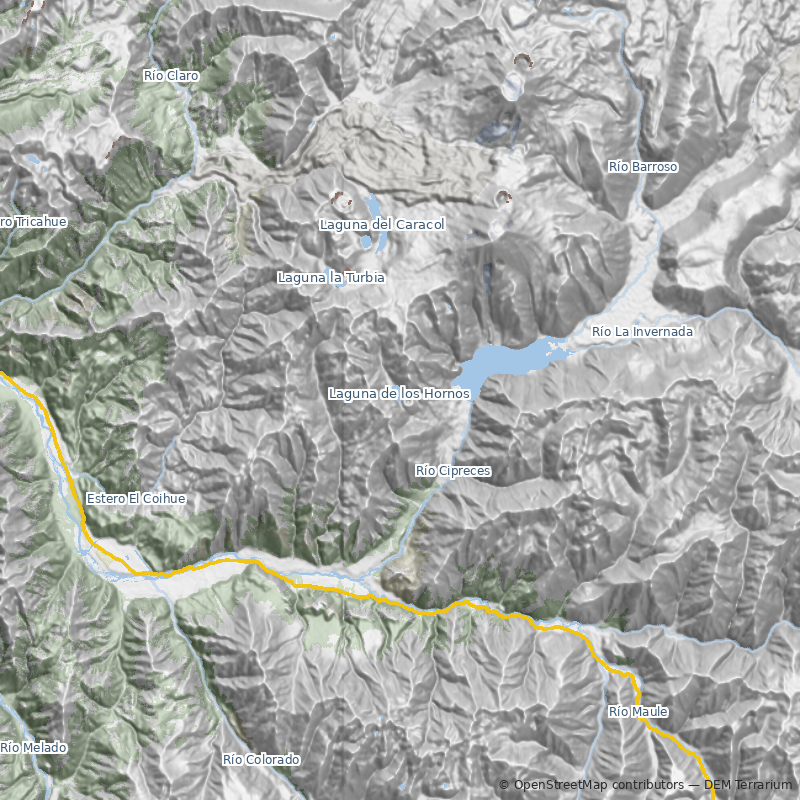 Mapa Laguna Hornitos
