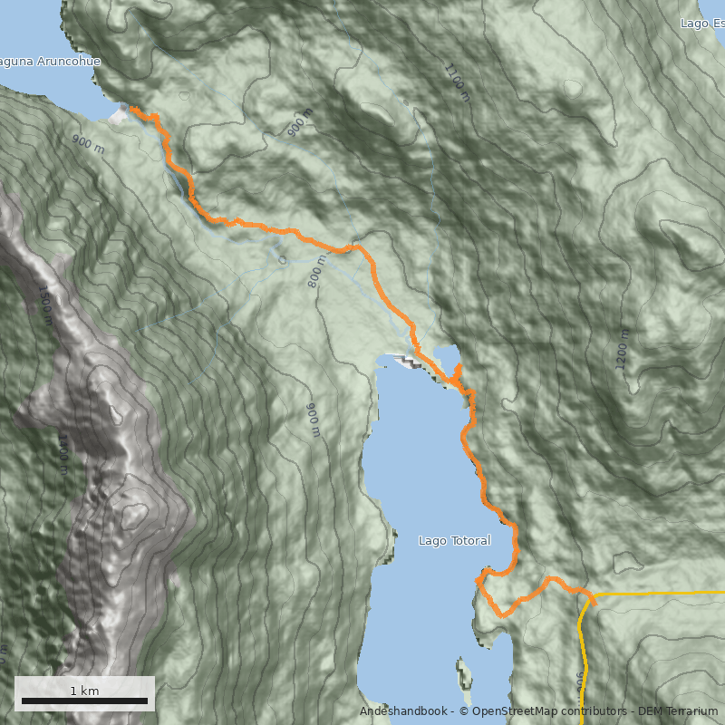 Mapa Lago Aruncohue