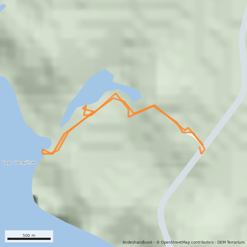 Mapa Sendero Laguna Verde