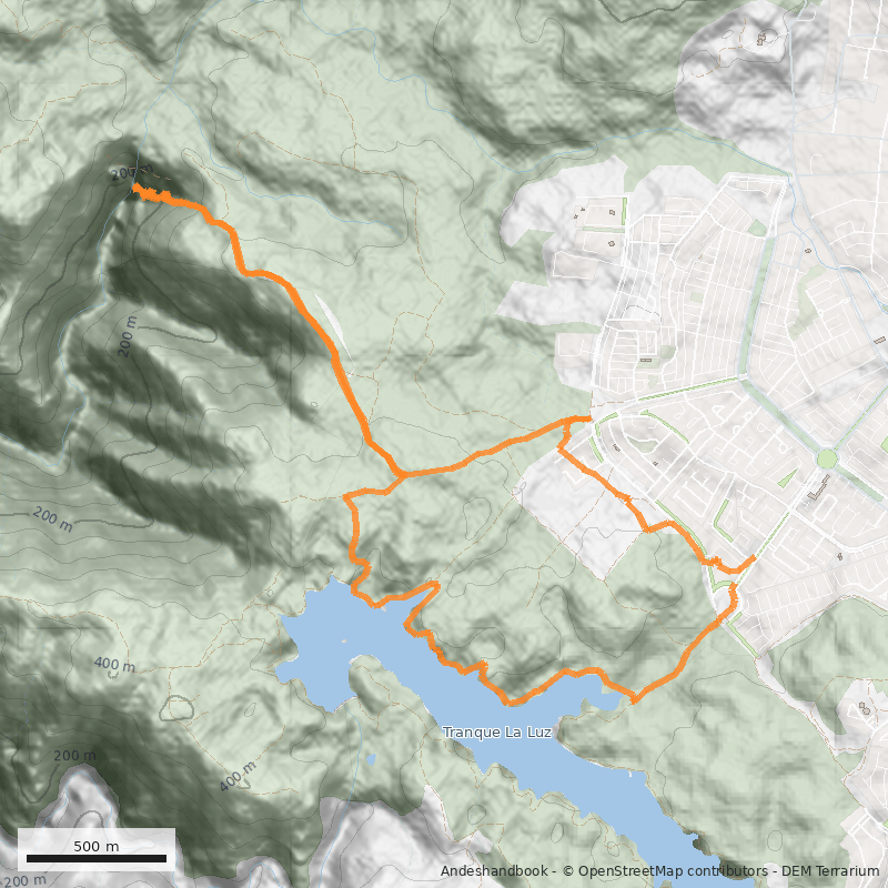Mapa Tranque de La Luz