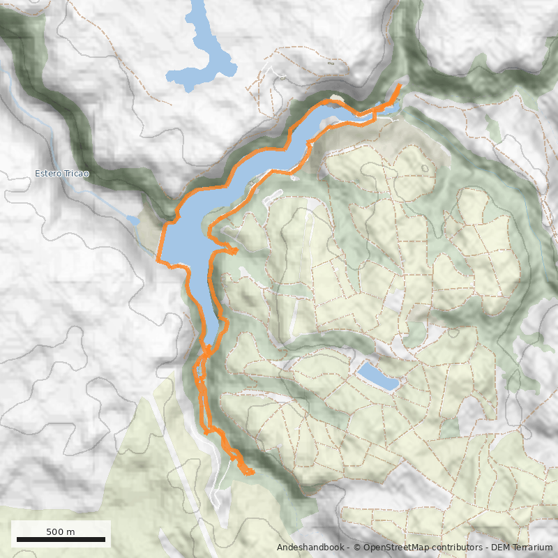 Mapa Tranque Tricao y Humedal Giverny