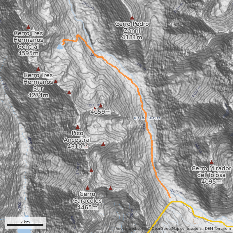 Mapa Laguna del Potrero Escondido
